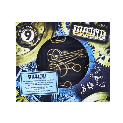 Set 9 puzzle-uri metalice Eureka,  Steam Punk - colectia BLUE